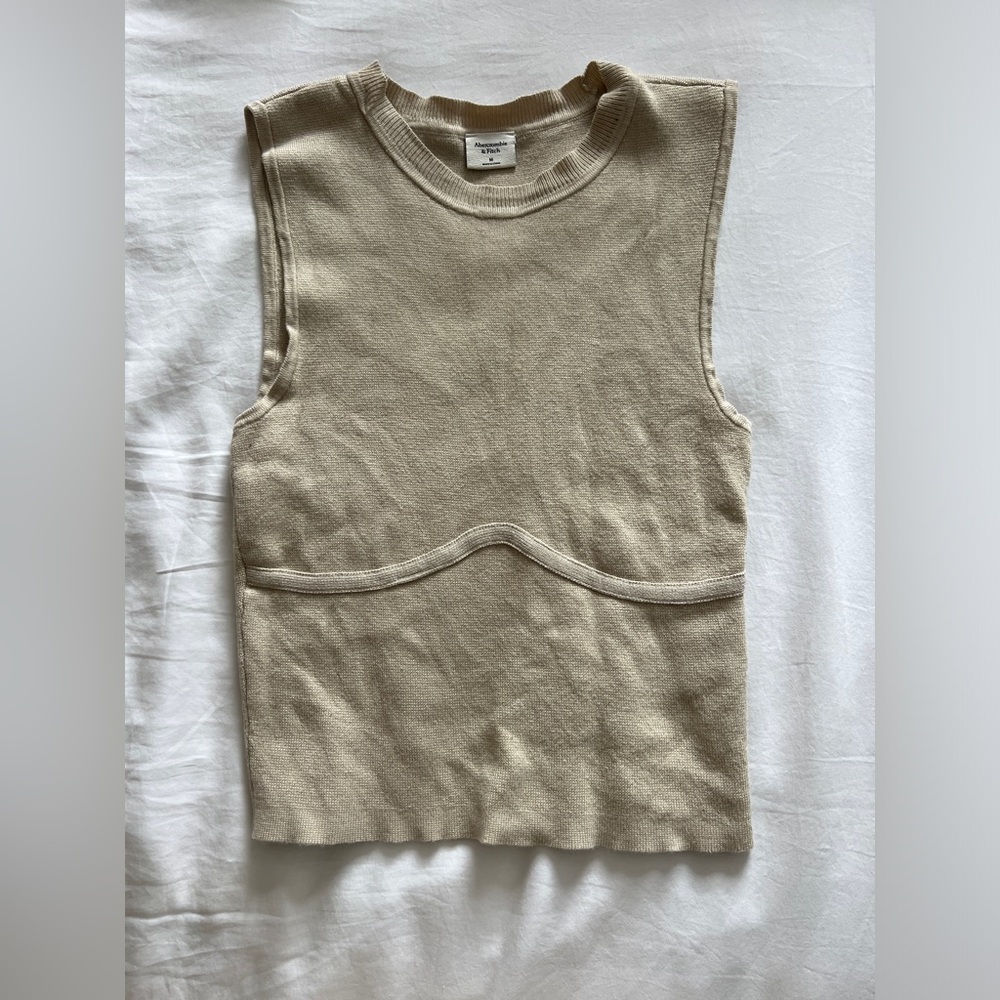 Abercrombie & Fitch Tan Ribbed Tank Top